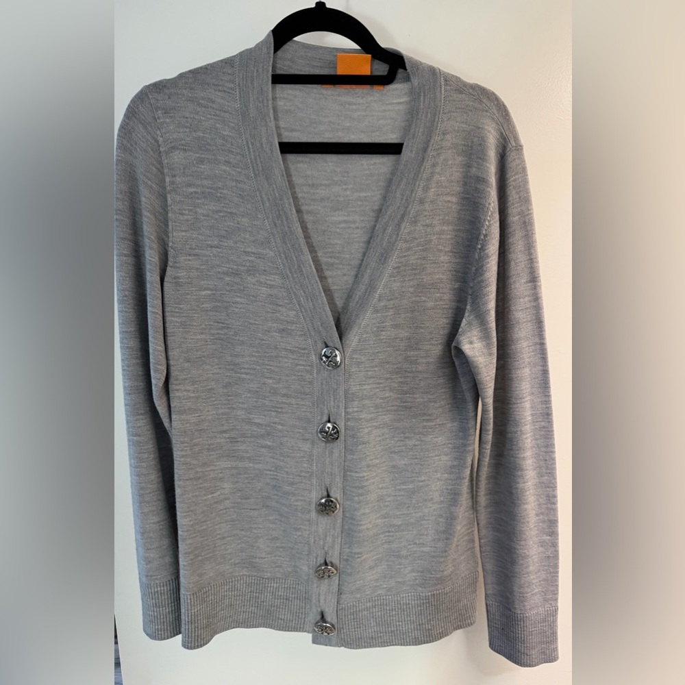 Tory Burch Light Gray Women's Cardigan